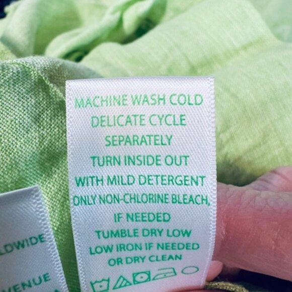 Lilly Pulitzer Maleigh Linen Top Jade Lime Resort Elbow Sleeve Size 8 NWT - Picture 5 of 9
